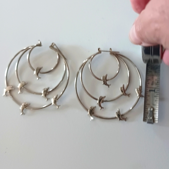 🛼Dolphin hoop earings - Picture 2 of 2